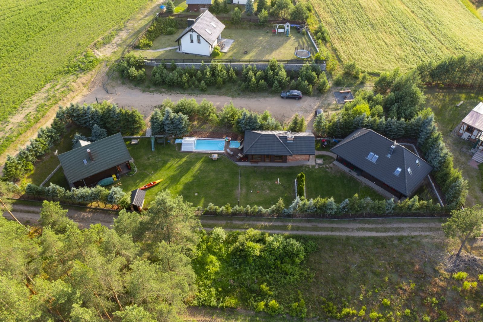 Aerial view of the area